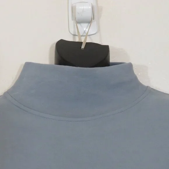 Popflex size XXS XS Mock Neck Sweatshirt Pullover Gray Athleisure Workout - Picture 7 of 7